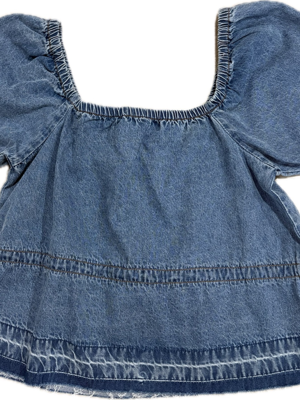 Dear John Mia Denim Crop Top | Size Small | Shierro | NWT - Picture 2 of 7